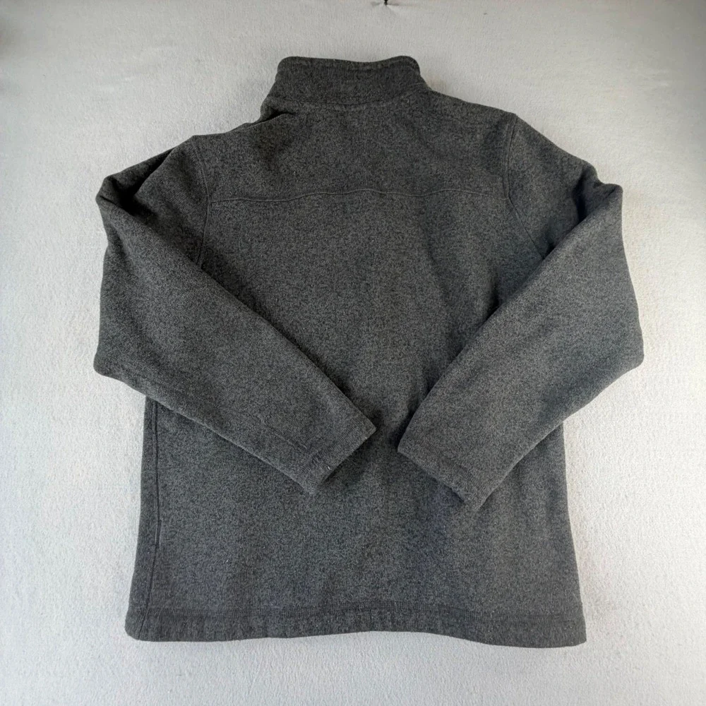 The North Face Gordon Lyons Quarter Zip Fleece Pullover Sweater Gray Mens Large